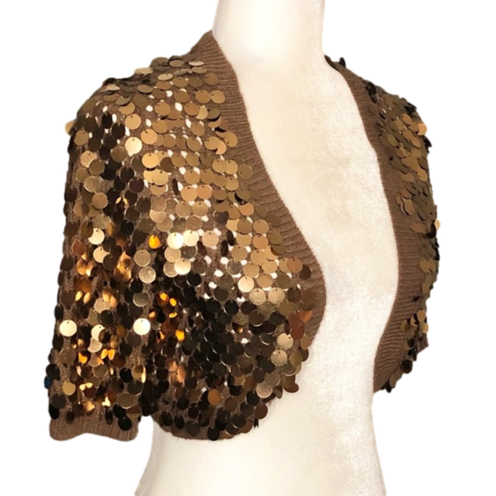 Seduction bronze sequin shrug